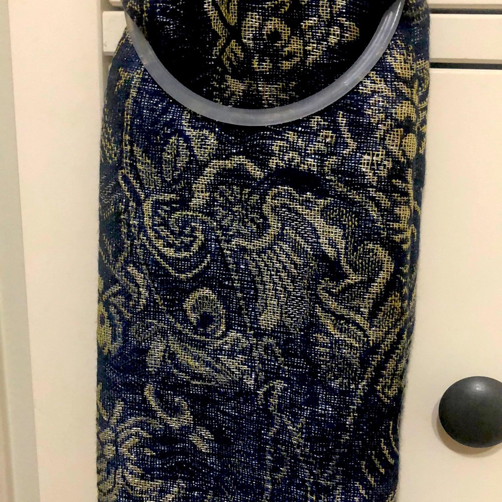 Brand New Metallic Floral Blue scarf
